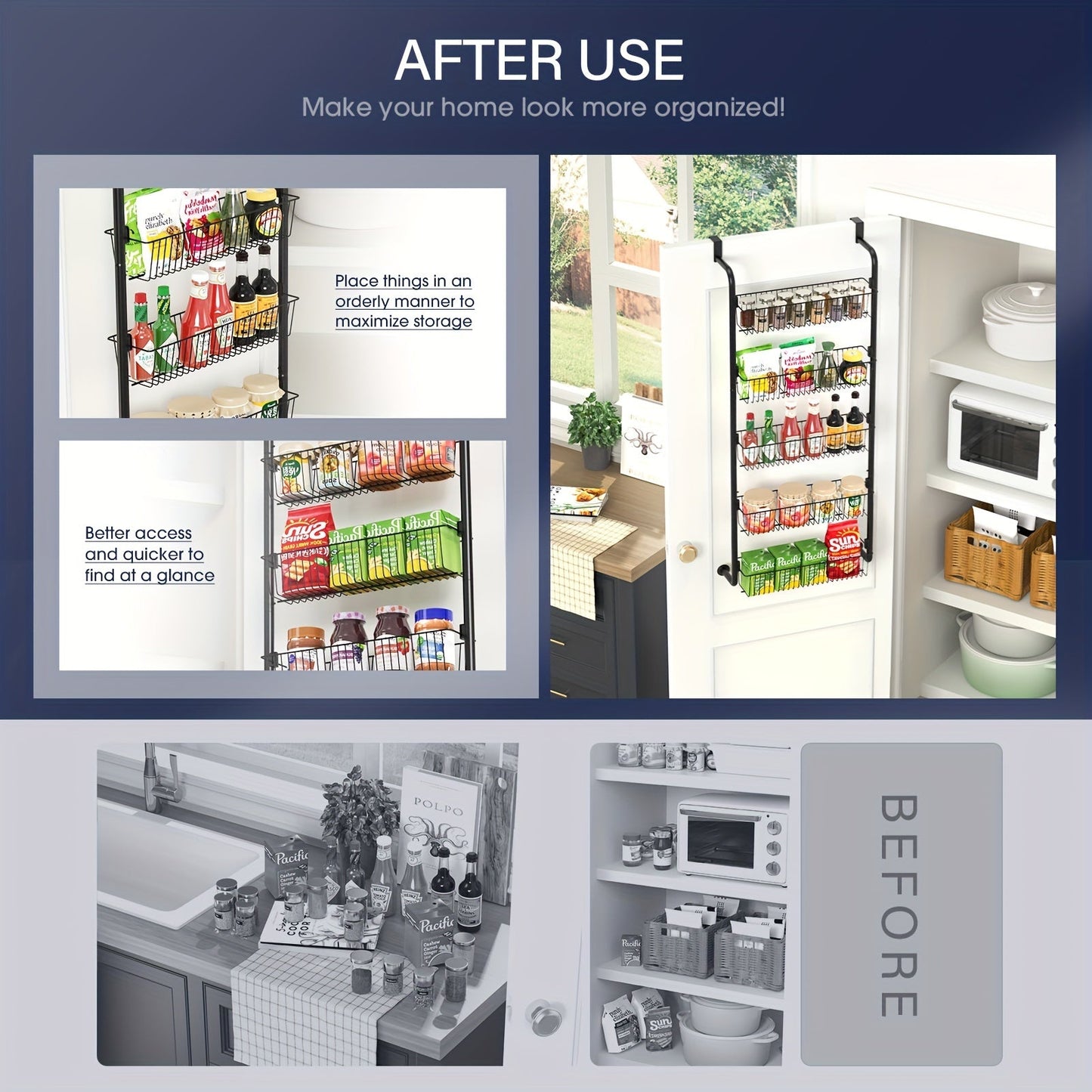 Over the Door Pantry Organizer